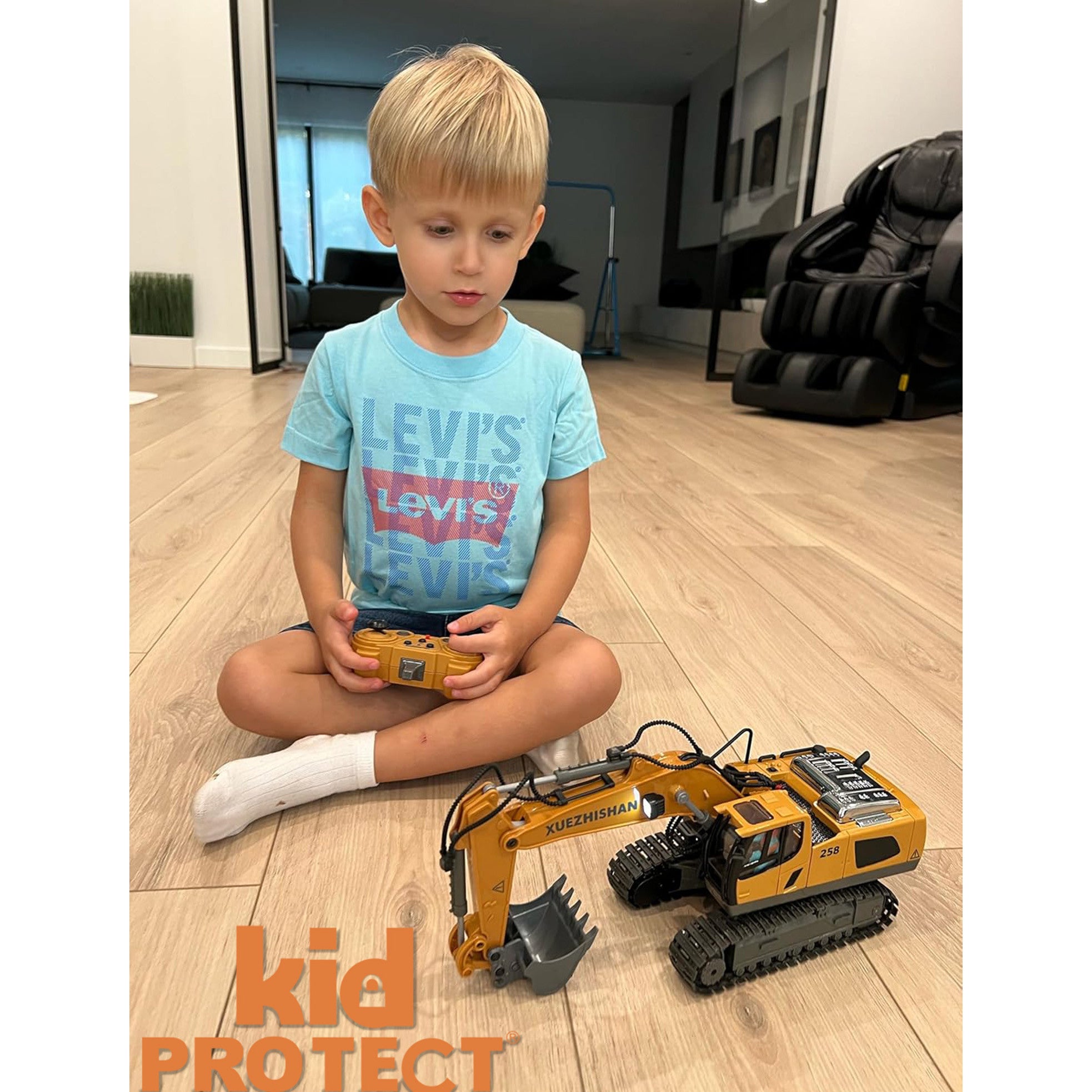 Excavator Cu Telecomanda Pentru Copii KidProtect IronClaw RC Excavator Cu Telecomanda Pentru Copii KidProtect IronClaw RC